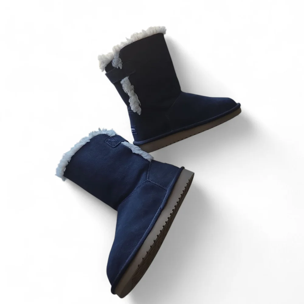 Koolaburra by UGG Women’s Boots Size 7‎ Navy Suede Faux Fur Lined Style 10201